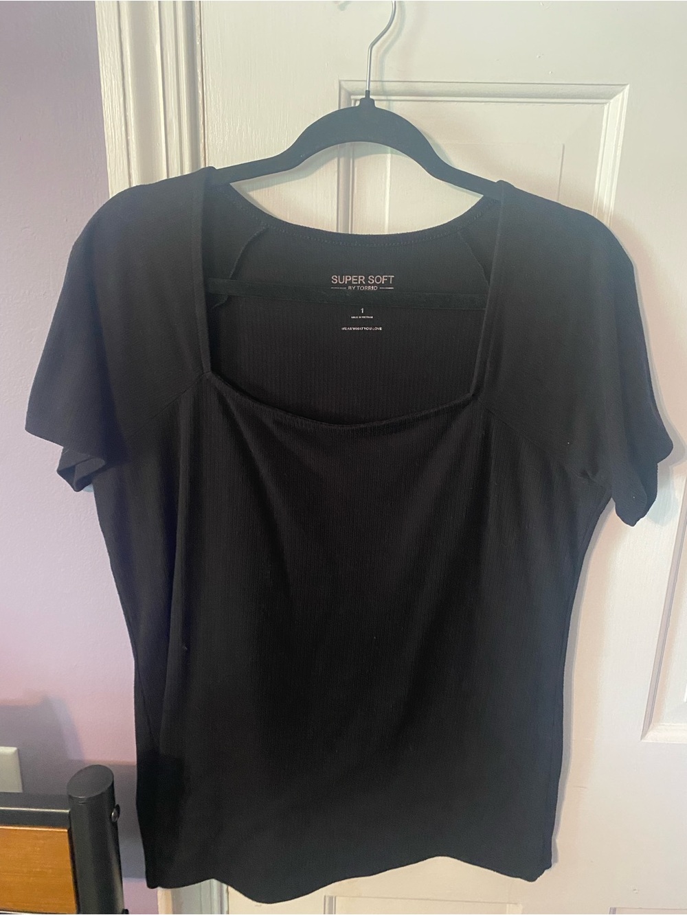 Torrid Fitted Super Soft Square Neck Top Size 1